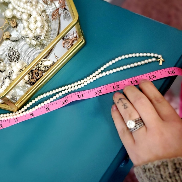 14k Gold Double Strand Vintage Pearl Necklace - Picture 7 of 7